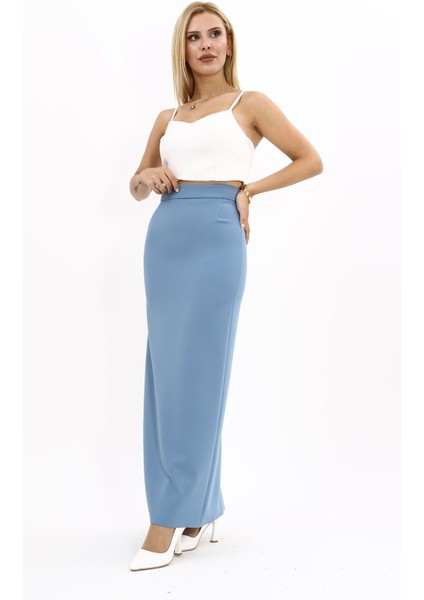 Uzun Düz Dar Etek-Deniz