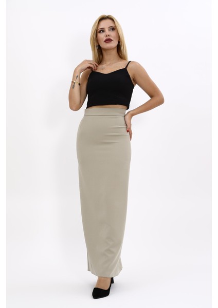 Uzun Düz Dar Etek-Bambu