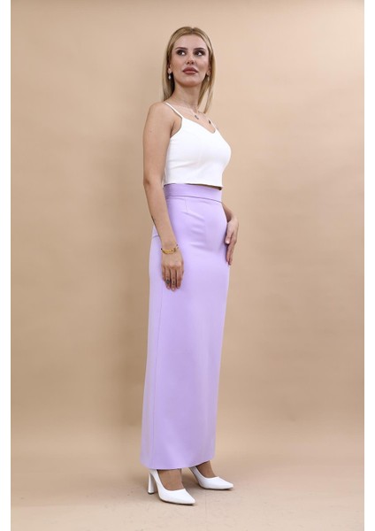 Uzun Düz Dar Etek-Menekşe modelleri