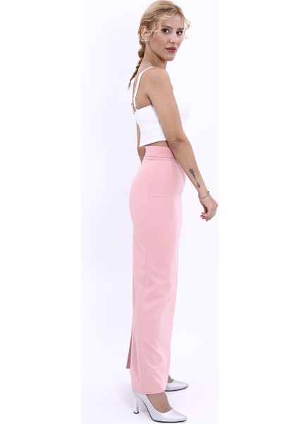 Uzun Düz Dar Etek-Pudra fiyatları