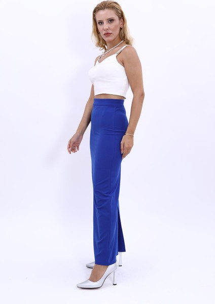 Uzun Düz Dar Etek-Saks modelleri