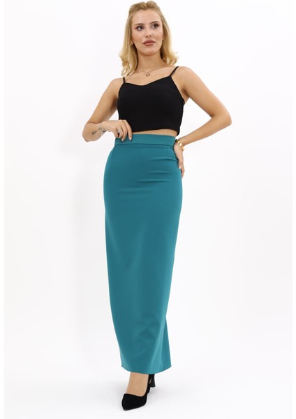 Uzun Düz Dar Etek-Petrol