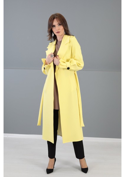 Apoletli Trenç-Sarı indirimleri