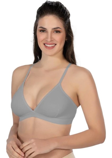 Miraxx Gri Emay 2809 Lazer Kesim Yapıştırma Iz Yapmaz Sütyen