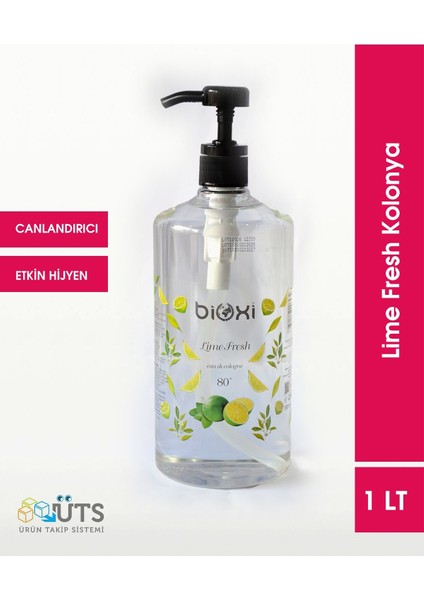 Lime Fresh 80° Kolonya 1 Lt Sprey Başlıklı - Taze Lime Aroması ile Uzun Süreli Ferahlık ve Hijyen