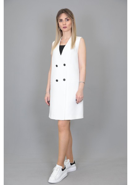 Yelek Elbise-Beyaz fiyatları
