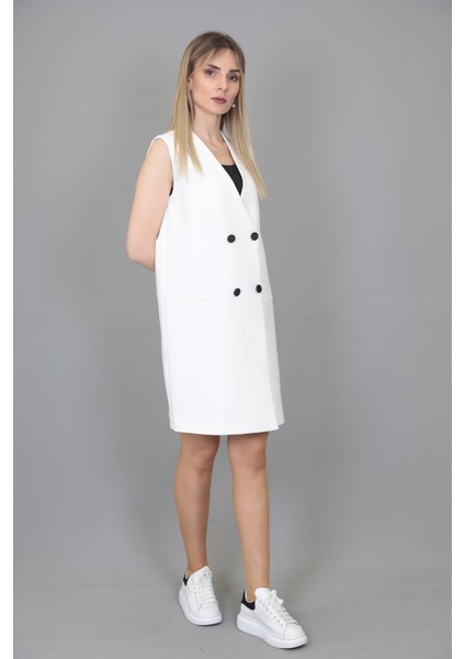 Yelek Elbise-Beyaz modelleri