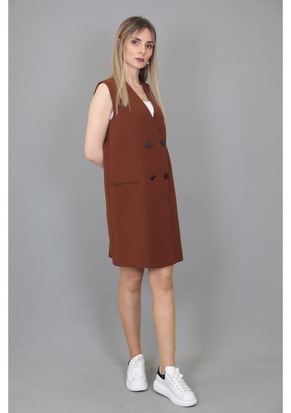 Yelek Elbise-Kestane fırsatları