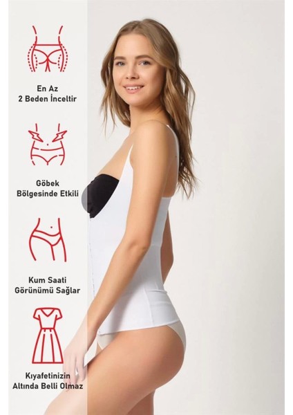 Miraxx Beyaz Emay 2946 Göğüs Altı Balen Destekli Atlet Korse fırsatları