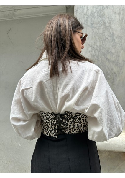 Animal Print Balenli Korse Kemer fırsatları