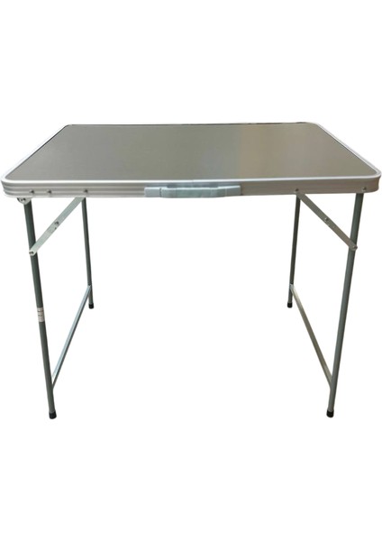 Katlanır Kamp Masası Çelik Çerçeve Taşıma Çantalı 80X60X67 cm 2-4 kişilik Kamp Masası