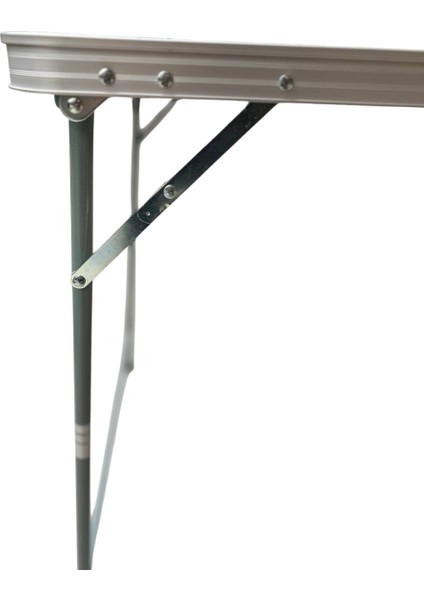 Katlanır Kamp Masası Çelik Çerçeve Taşıma Çantalı 80X60X67 cm 2-4 kişilik Kamp Masası