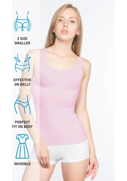 Miraxx Pembe Emay 5015 Kalın Askılı Atlet Korse modelleri