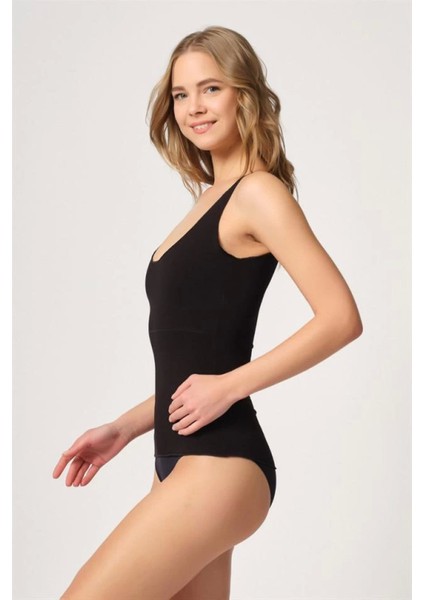 Miraxx Siyah Emay 2815 Double Cotton Korse Atlet