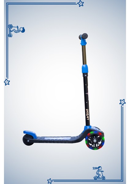Swing 3tekerlekli LED Işıklı Çoçuk Scooter 40 kg Kapasiteli 3+Yaş fiyatları