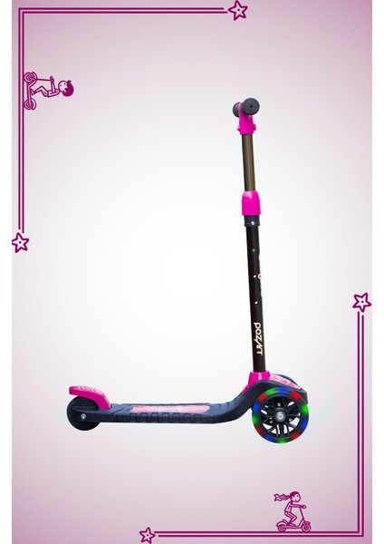Swing 3tekerlekli LED Işıklı Çoçuk Scooter 40 kg Kapasiteli 3+Yaş fiyatları