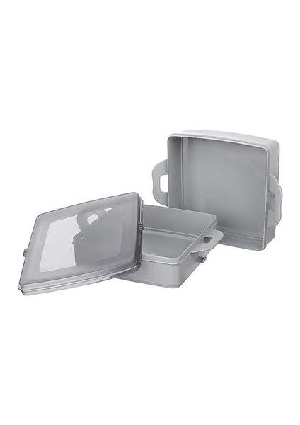 Walker 2 Bölmeli Sandviç Tost Yemek Kabı Gri