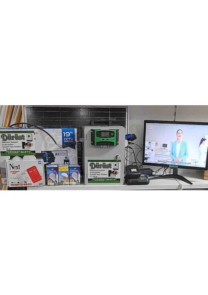 Güneş Paneli Seti Aydınlatma Tv Telefon Şarj Paketi 300 Watt