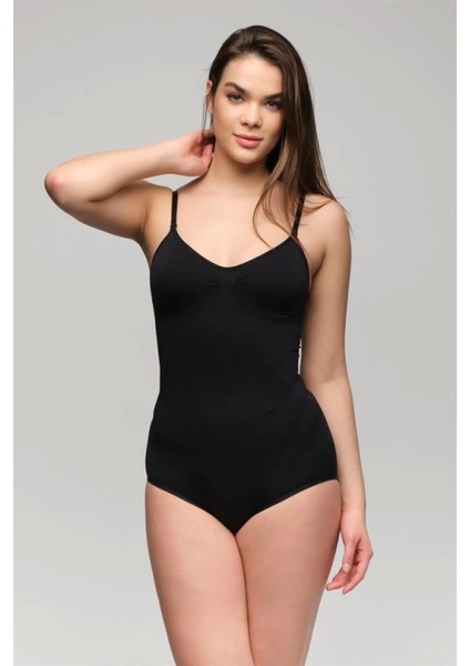 Miraxx Siyah M Emay 1925 Soft Pedli Çıtçıtlı Body