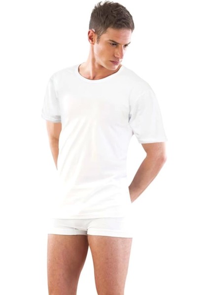 Miraxx Beyaz Emay 12350 Yarım Kol Erkek Atlet