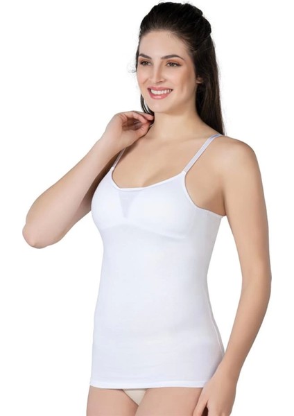 Miraxx Beyaz Emay 1412 Modal Cotton Kaplı Atlet