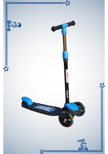 Swing 3tekerlekli LED Işıklı Çoçuk Scooter 40 kg Kapasiteli 3+Yaş modelleri