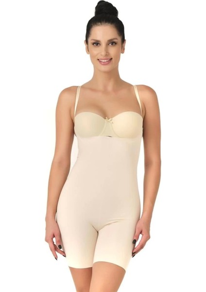 Miraxx Ten Emay 2758 Lazer Kesim Göğsü Açık Boxer Korse