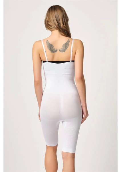 Miraxx Beyaz Emay 2093 Ön Agraflı Göğsü Açık Paçalı Boy Korse modelleri