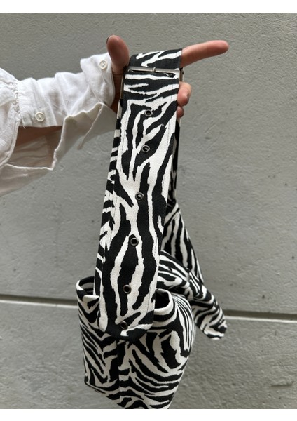 Animal Print Ayarlanabilir Denim Çanta modelleri
