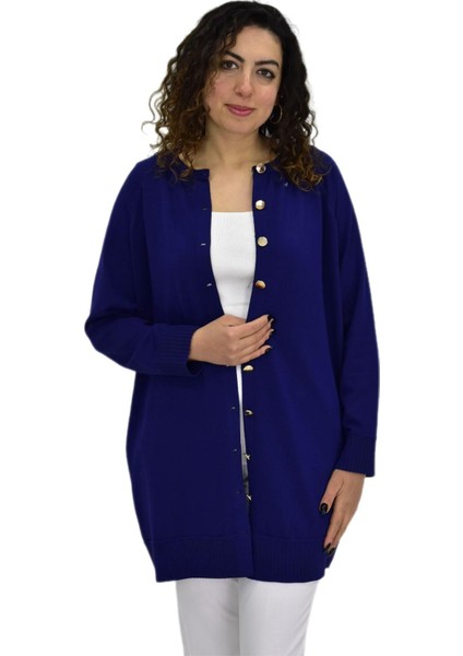 Kadın Triko Düğmeli Merserize Hırka 5100 BGL-ST04069