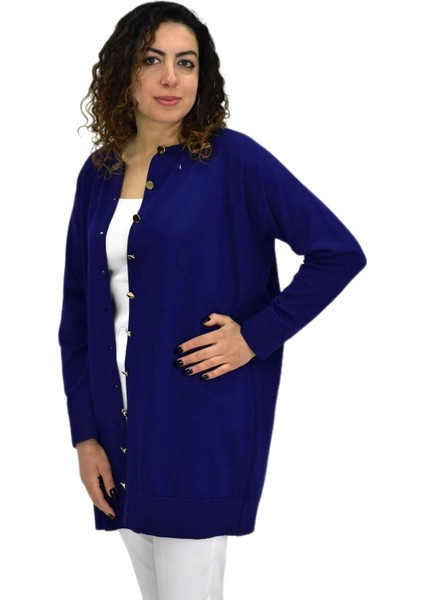 Kadın Triko Düğmeli Merserize Hırka 5100 BGL-ST04069