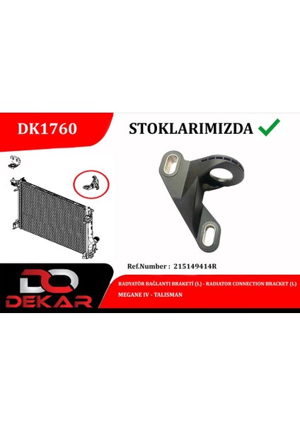Radyator Baglantı Braketı L Megane Iv-Talısman