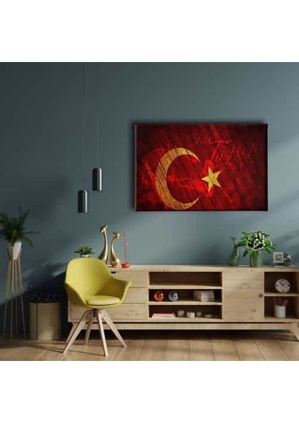 Ne Mutlu Türküm Diyene Türk Bayrağı Kanvas Tablo fiyatları
