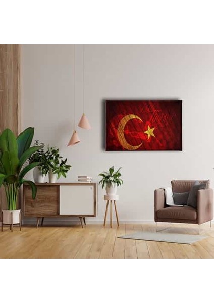 Ne Mutlu Türküm Diyene Türk Bayrağı Kanvas Tablo fırsatları