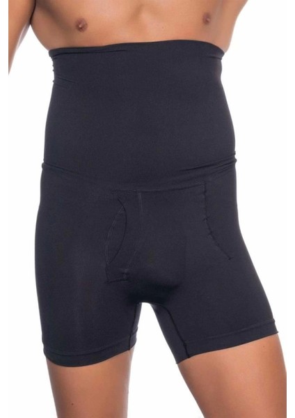 Miraxx Siyah Emay E1005 Erkek Yüksek Bel Double Boxer Korse