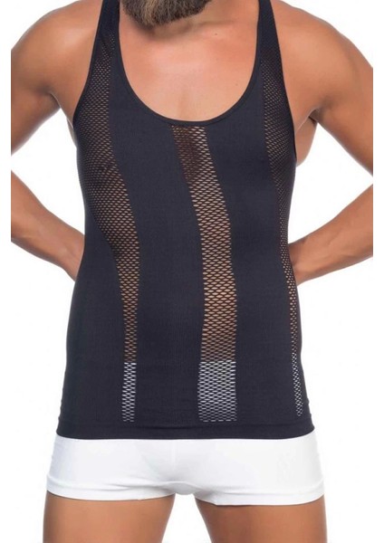 Miraxx Siyah Emay E1009 Fileli Erkek Korse Atlet modelleri