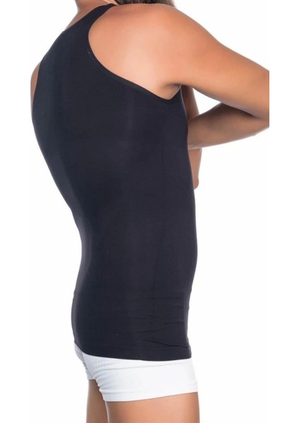 Miraxx Siyah Emay E1002 U Yaka Erkek Korse Atlet