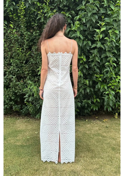 Limmi Askılı Beyaz Renk Maxi Boy Yazlık Kadın Elbise Ve Özel Tasarım Çanta fiyatları