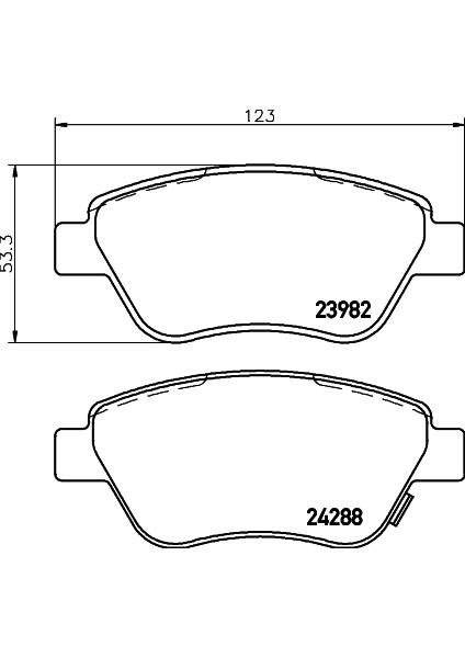 Ön Fren Balata Opel Corsa D 1.0l 1.2l 1.3l Cdtı 1.4l Küçük Tip 06- / Adam 14- / Fıat Doblo 05-1 0 / Panda 04-10