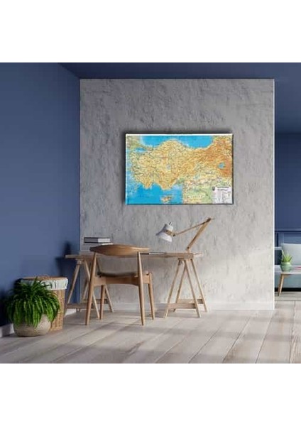 Türkiye Fiziki Haritası Canvas Tablo