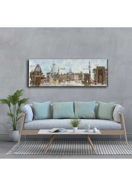 Konya Tarihi Yerler Panoramik Kanvas Tablo fiyatları