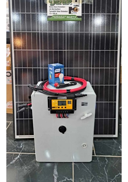 Güneş Paneli Seti 12voltBuzdolabı Tv Aydinlatma Paketi solar sistem