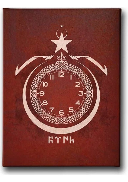 Ay Yıldız Türk Saatli Tablo