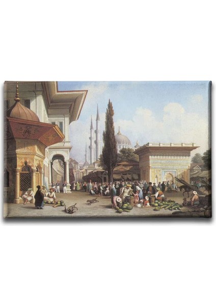 Osmanlı Pazarı Kanvas Tablo