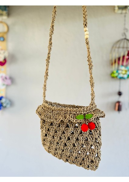 Handmade Fırfırlı Kiraz Detaylı Çocuk Çantası fiyatları