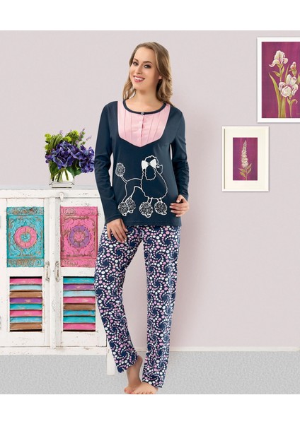 Miraxx Derya Kurşun Baskılı Kadın Pijama Takım 814