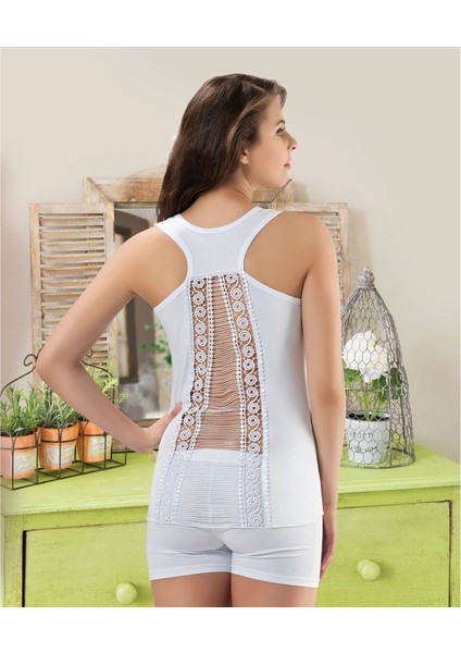 Miraxx Derya Kurşun Sırtı Çapraz Kadın Tişört 160