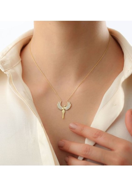 925 Ayar Gold Gümüş Sarılan Melek Kolye fiyatları