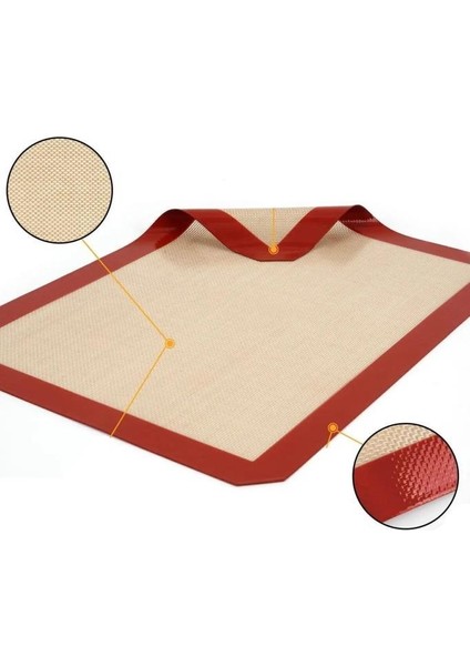30X40 cm Silikon Fırın Pişirme Silpatı Kendinden Yağlı Yapışmaz Hamur Açma Matı Yanmaz Tepsi Kağıdı fırsatları