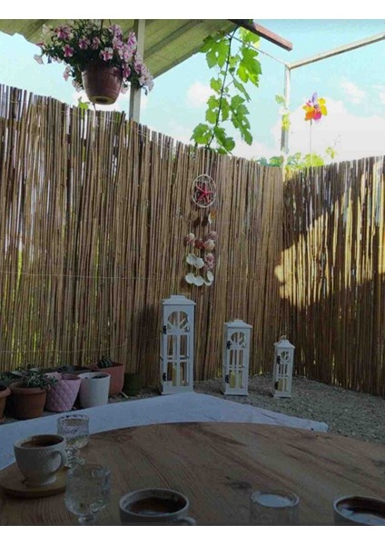 90 cm x 2.50 Metre Kamış Hasır Balkon Çiti Gölgelik Bahçe Çiti Dekorasyon modelleri